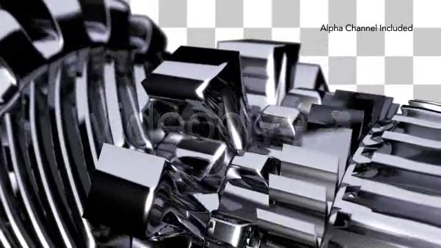 3D Metal Gear Parts Rotating in Loop Videohive 4224271 Motion Graphics Image 8
