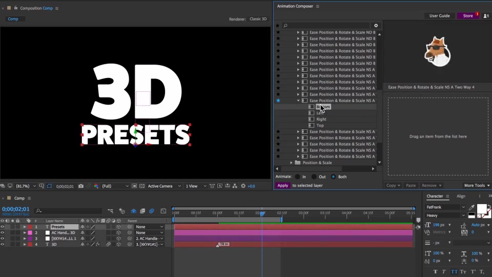 3D Motion Presets for Animation Composer Videohive 10822679 Download Rapid  After Effects Add On