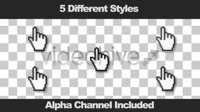 3D Mouse Cursor Animation To A Click (5 Pack) Videohive 2567194 Motion Graphics Image 2