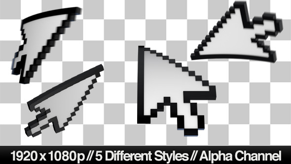 3D Mouse Pointer Cursor 5 Styles - Download Videohive 5971305