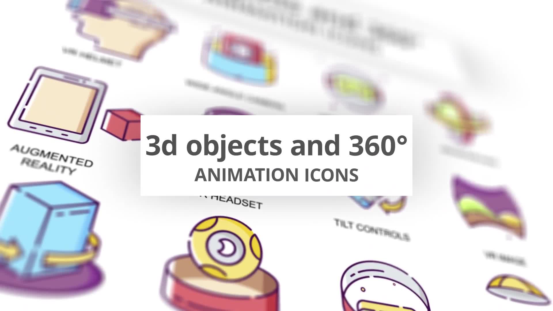 3D objects & 360 Animation Icons Videohive 30885077 After Effects Image 1