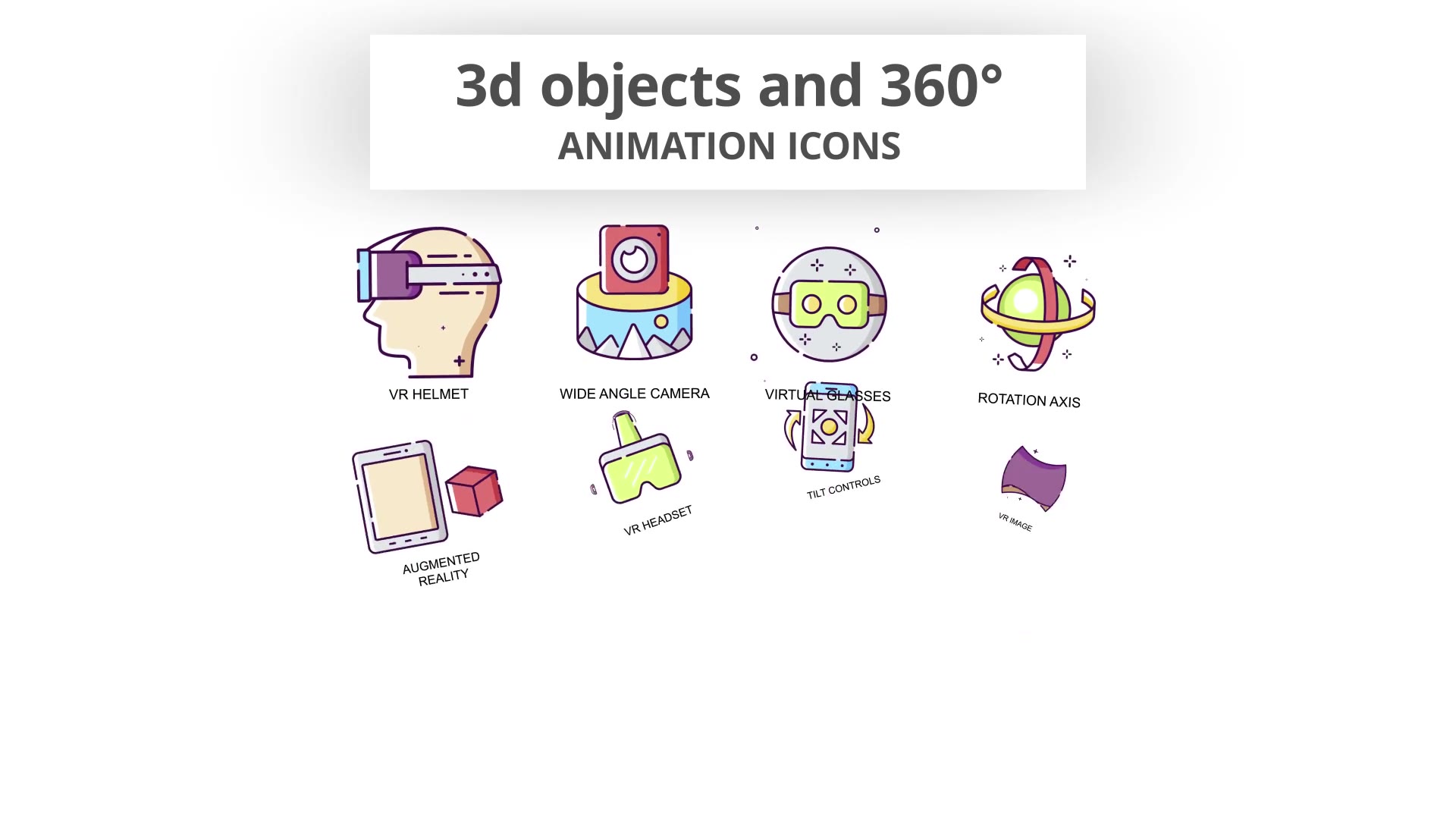 3D objects & 360 Animation Icons Videohive 30885077 After Effects Image 4
