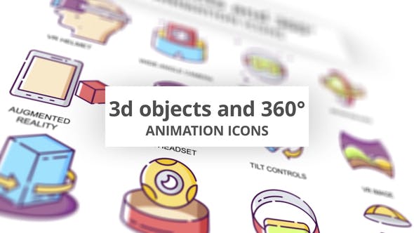 3D objects & 360 Animation Icons - 30885077 Videohive Download