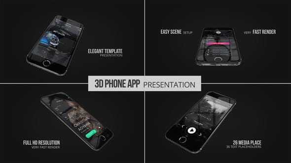 3D Phone App Presentation - 22430250 Videohive Download