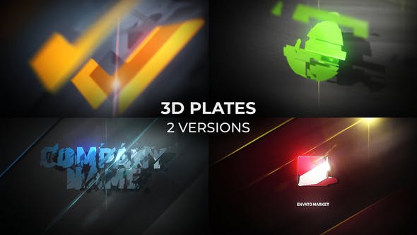 3D Plates Logo - Download 23228684 Videohive