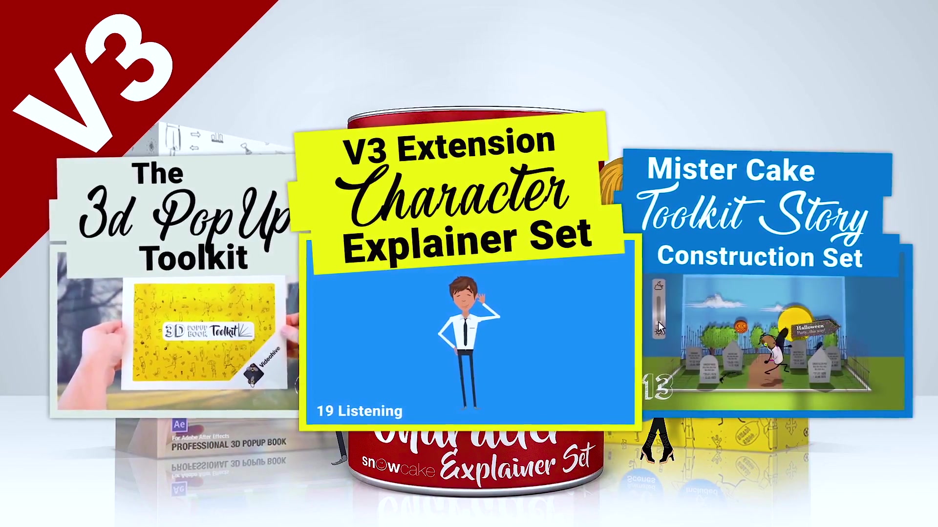 3D Pop Up Book Toolkit featuring Mister Cake | Toolkit & Story Construction Set - Download Videohive 19845454