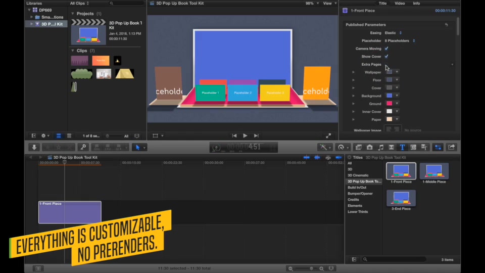 3D Popup Book Toolkit Apple Motion & Final Cut Pro X - Download Videohive 21241919