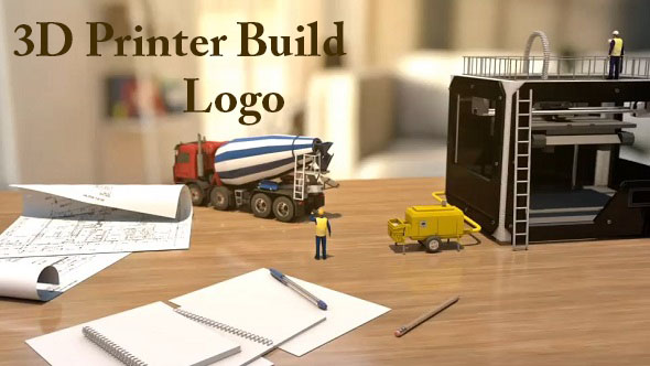 3D Printer Build Logo - Download Videohive 20419455