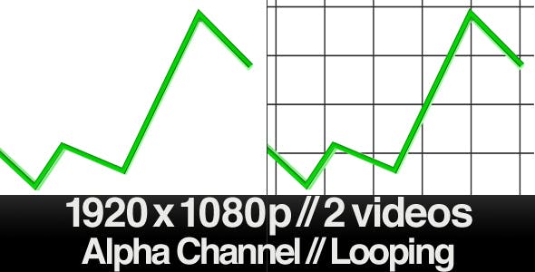 3D Raising Trend Line Loop Alpha - 155270 Download Videohive