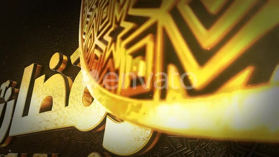 3D Ramadan & Eid Golden Greetings Videohive 26441299 After Effects Image 2