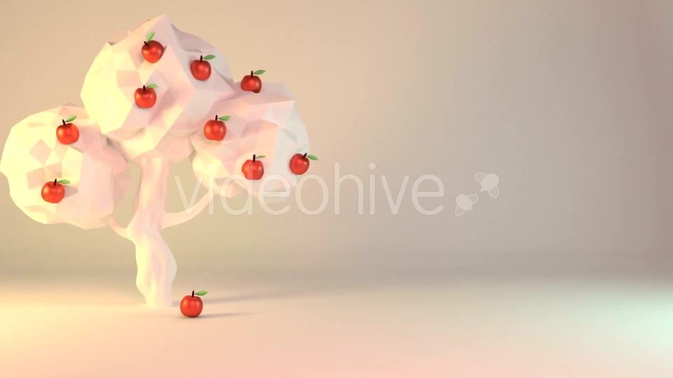 3D Red Apples Falling From Tree Animation - Download Videohive 15226140