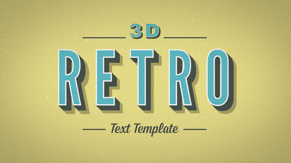 3D Retro Kinetic Typography - Download Videohive 9596311