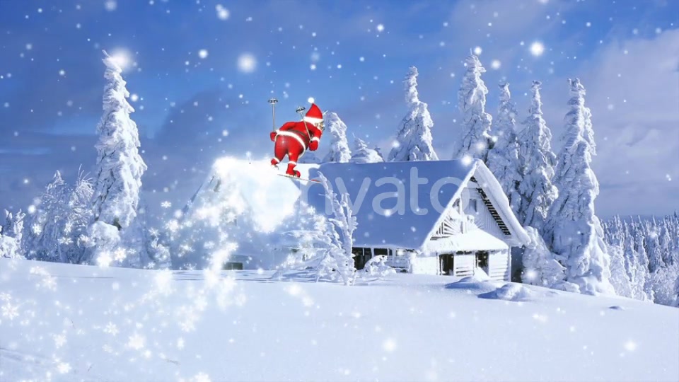 3D Santa Skier Transitions (Alpha Pack) Videohive 22986968 Motion Graphics Image 10