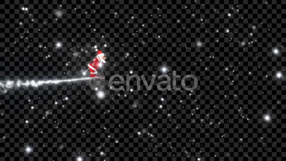 3D Santa Skier Transitions (Alpha Pack) Videohive 22986968 Motion Graphics Image 2