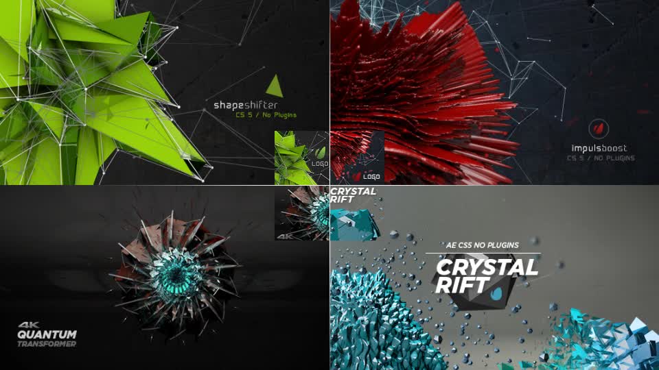 3D Shapes Logo 4in1 Videohive 13563818 After Effects Image 1