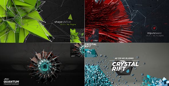 3D Shapes Logo 4in1 - 13563818 Videohive Download