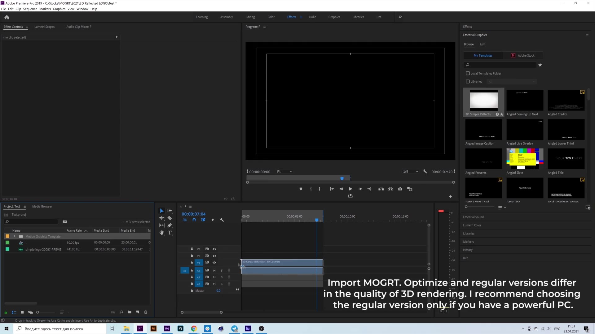 3D Simple Reflective Title MOGRT Videohive 31812044 Premiere Pro Image 3