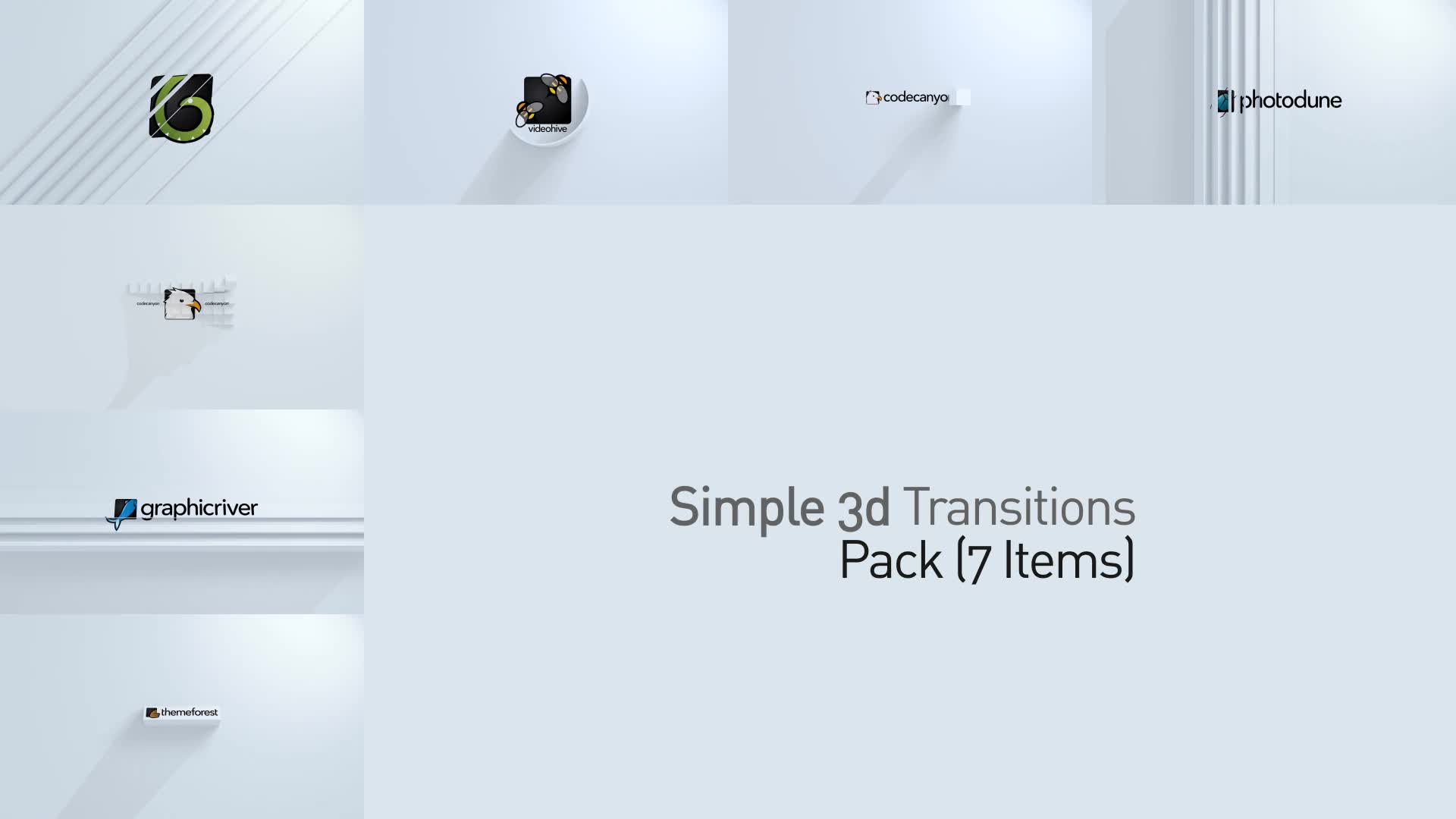 3d Simple Transitions (Openers) Pack Videohive 32440647 Premiere Pro Image 1