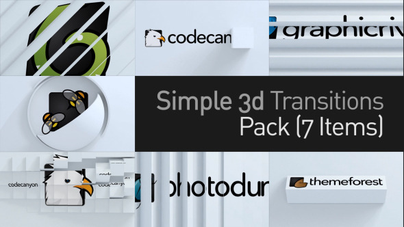 3D Simple Transitions Pack - Download Videohive 11224462