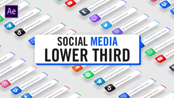 3D Social Media Lower Thirds - 27879036 Videohive Download