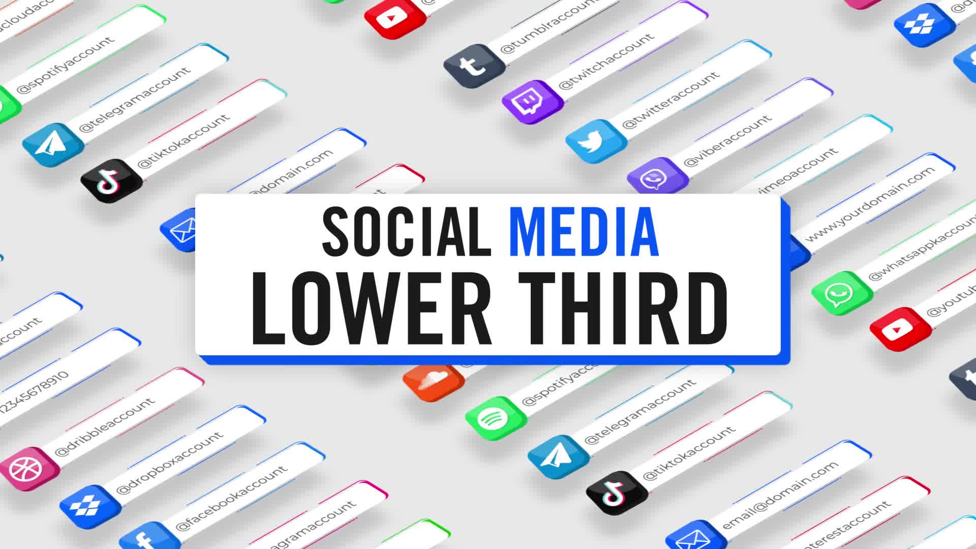 3D Social Media Lower Thirds Videohive 27879039 Premiere Pro Image 10