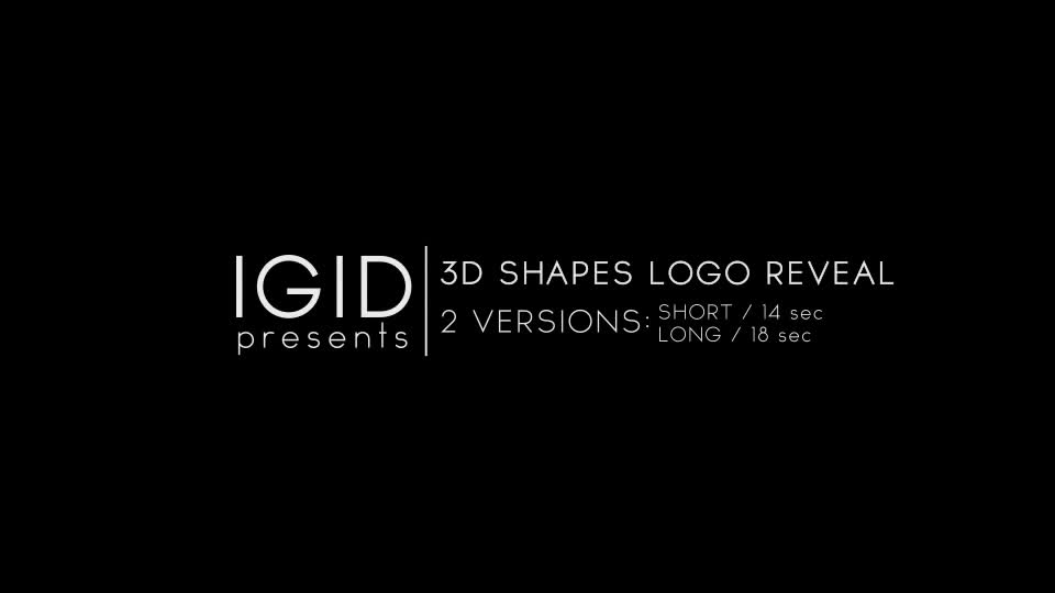 3D Text Shapes Logo Reveal - Download Videohive 7646010