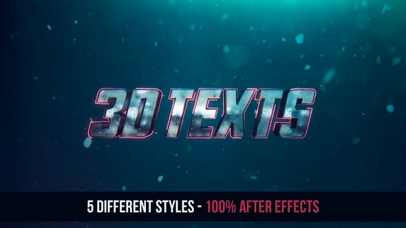 3D Texts Effects No Plugins - 21849195 Videohive Download