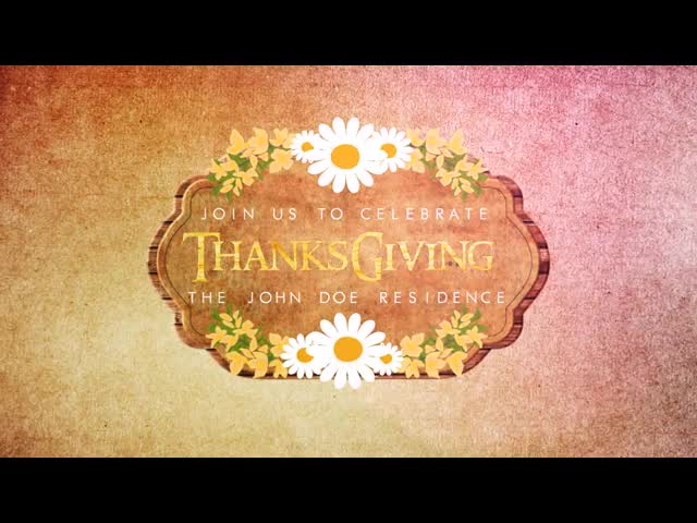 3D ThanksGiving Slideshow Videohive 13185311 After Effects Image 1