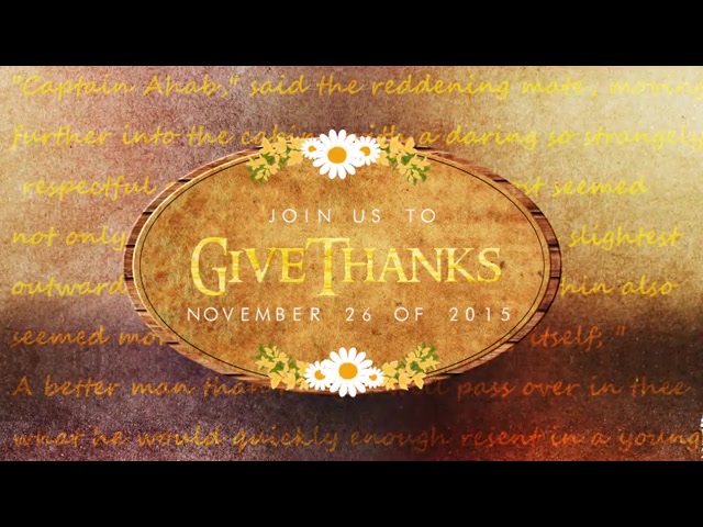 3D ThanksGiving Slideshow Videohive 13185311 After Effects Image 12