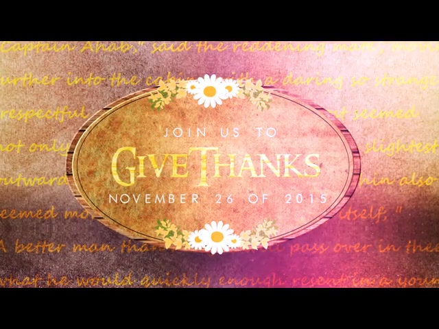 3D ThanksGiving Slideshow Videohive 13185311 After Effects Image 13