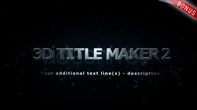 3D Title Maker Animator II - Download Videohive 921103