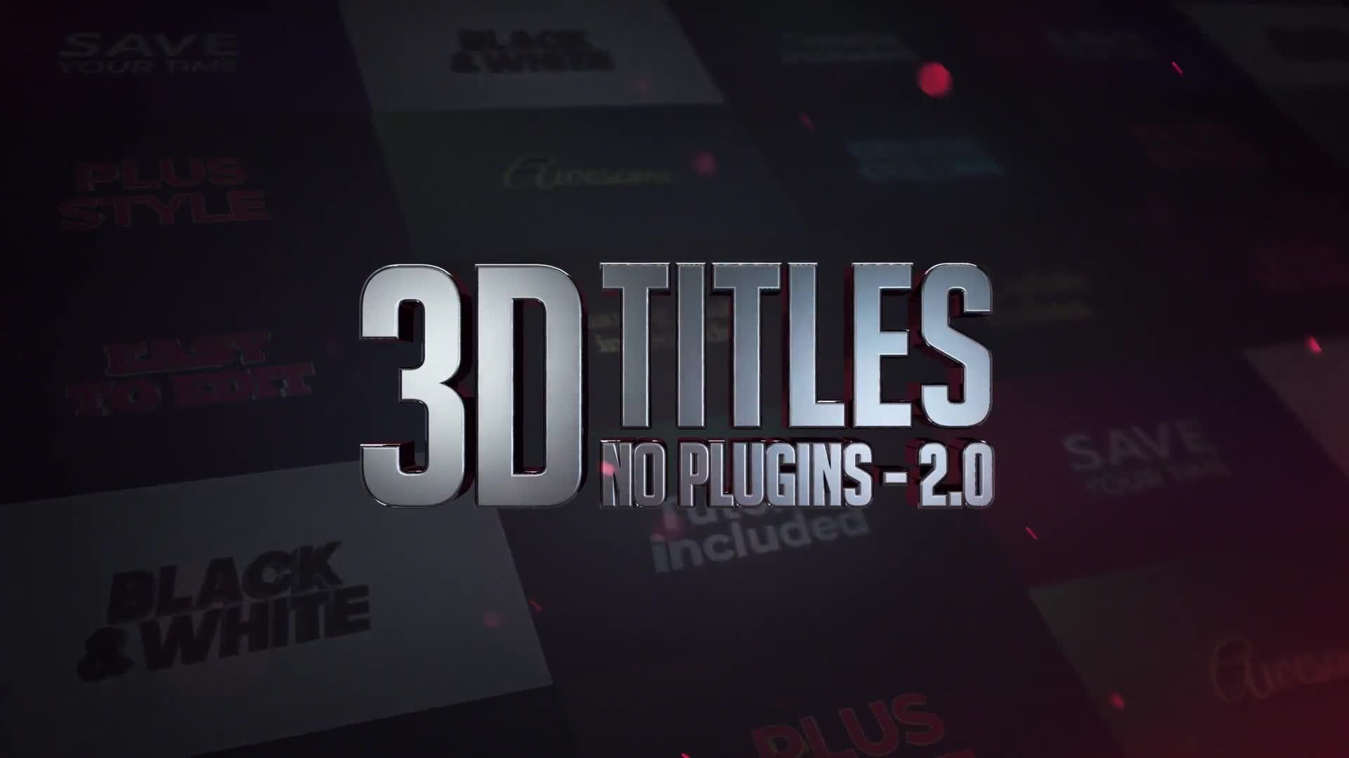 3D Titles No Plugins 2.0 Videohive 25139764 After Effects Image 1