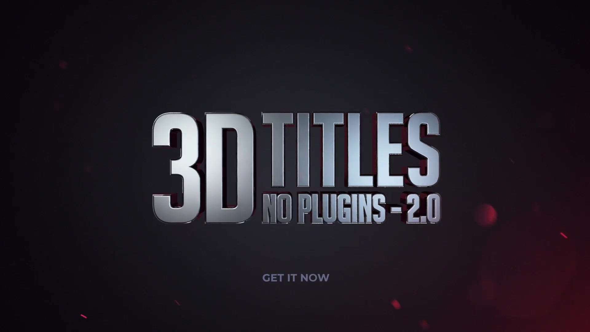 3D Titles No Plugins 2.0 Videohive 25139764 After Effects Image 11