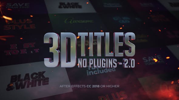 3D Titles No Plugins 2.0 - Videohive 25139764 Download