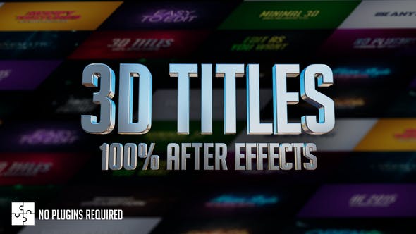3D Titles No Plugins - Download Videohive 22591174