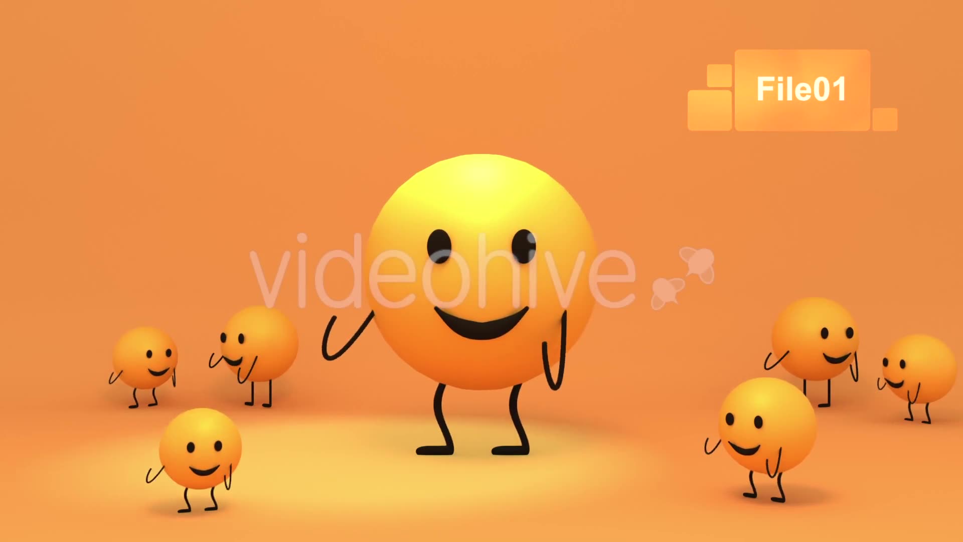 3D Toon Yellow Emoji Dance - Download Videohive 17843338