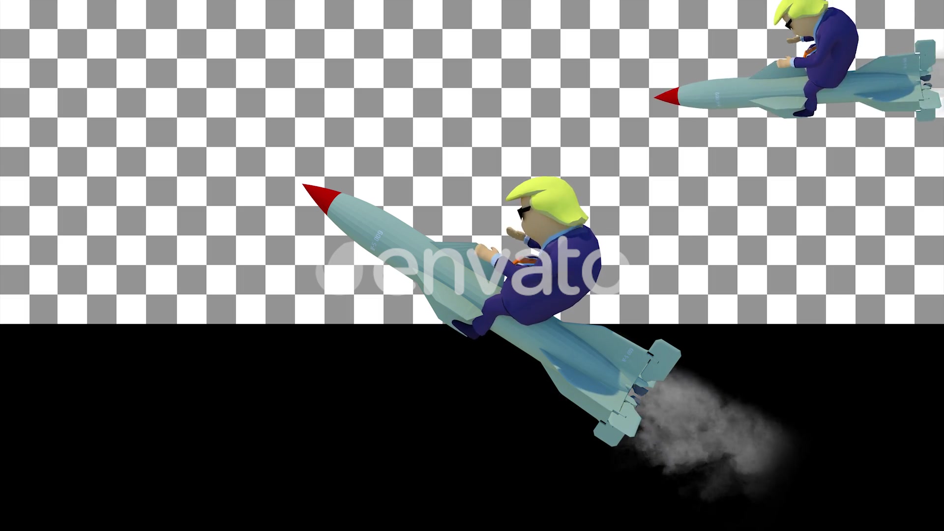 3D Trump Rocket Flying - Download Videohive 21797987