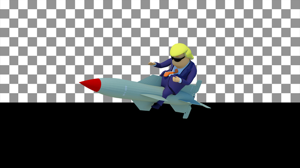 3D Trump Rocket Flying - Download Videohive 21797987