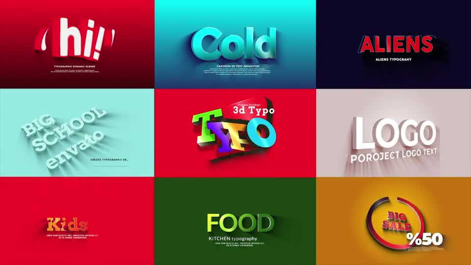 3d Typography Scenes Videohive 34606593 Premiere Pro Image 1