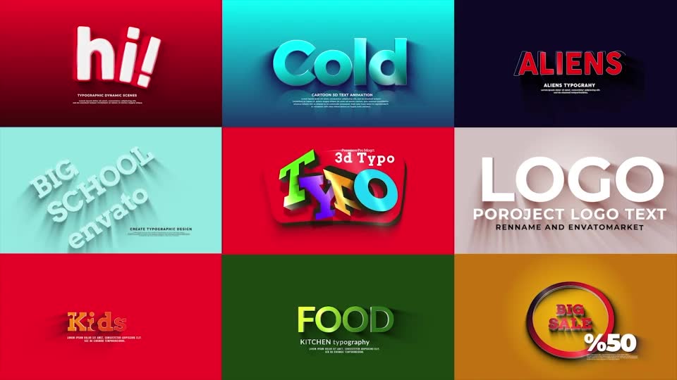 3d Typography Scenes Videohive 34606593 Premiere Pro Image 2