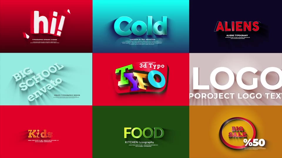 3d Typography Scenes Videohive 34606593 Premiere Pro Image 3