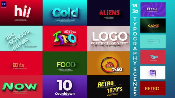 3d Typography Scenes - 34606593 Download Videohive