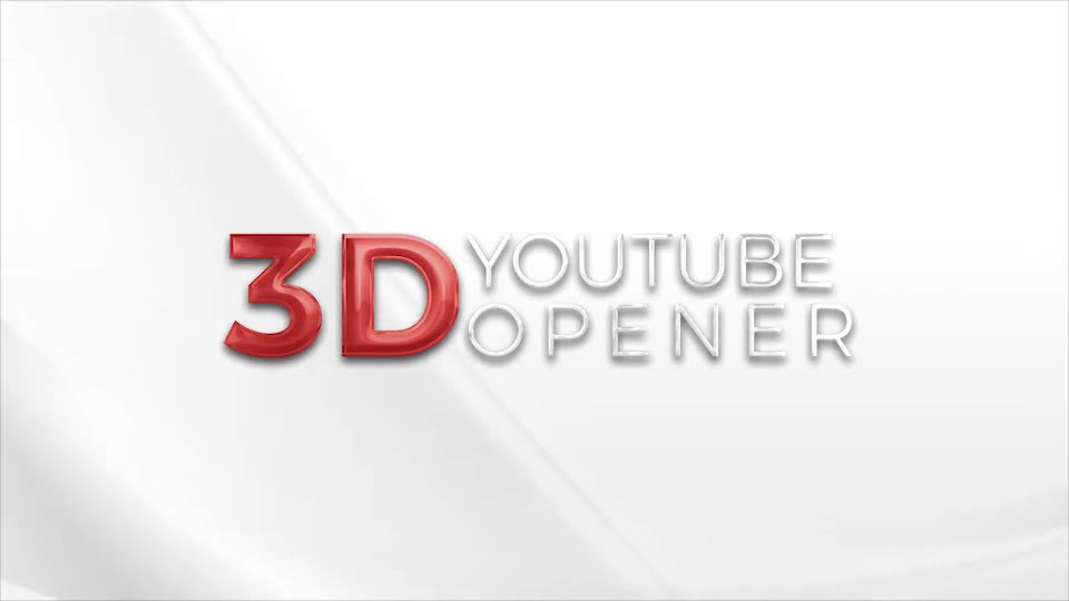 3D Youtube Logo Opener Videohive 30949328 After Effects Image 1