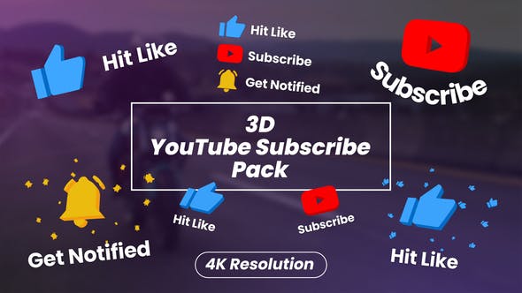 3D YouTube Subscribe Pack - Download Videohive 31859048