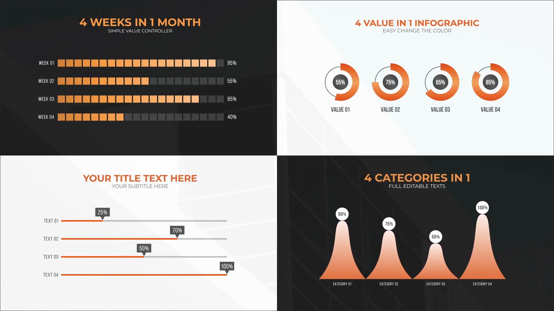 4 Values Infographic Charts | Premiere Pro Videohive 39407946 Premiere Pro Image 3