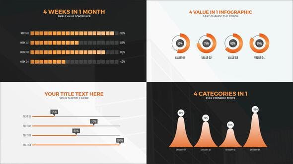 4 Values Infographic Charts | Premiere Pro - 39407946 Videohive Download