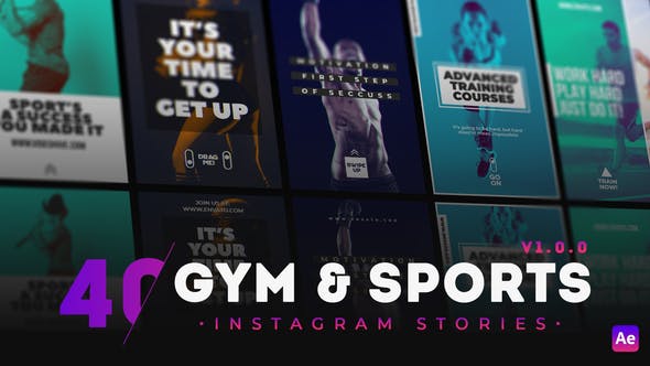 40 GYM & Sports Instagram Story - Download Videohive 30494144