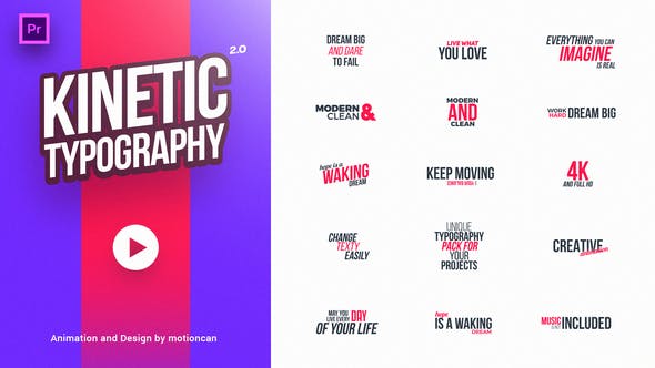 40 Kinetic Titles - 21633654 Download Videohive
