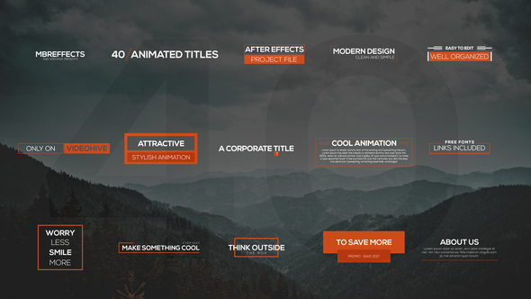 40 Modern Titles & Lower Thirds - Download Videohive 19289689