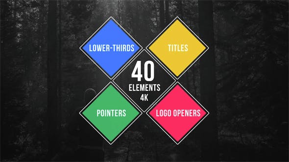 40 Simple Titles Lower Thirds Pointers Logo Openers - Videohive Download 14806900